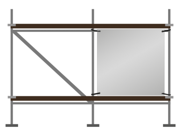 Gerüstbanner | B 65 cm x H 206 cm | einseitig bedruckt